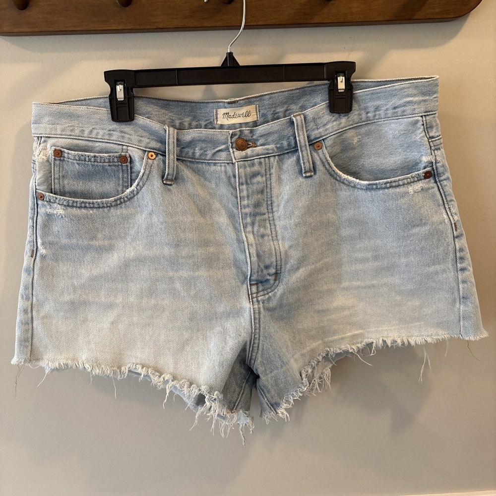 Madewell Shorts Womens 32 Blue Jeans Cutoff Button Fly 2.5 in. Inseam Cotton